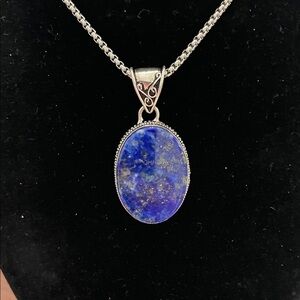 Elegant Blue lapis Pendant Necklace-227